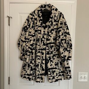 Stylish Black and Cream Women's Coat